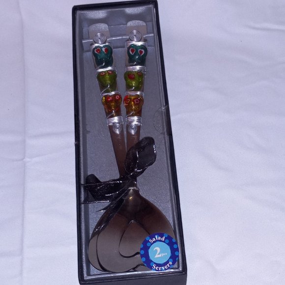 Wild Eye Designs Stainless Salad Serving Utensils - Picture 1 of 3